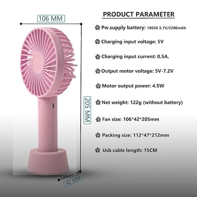 Mini Portable USB Hand Fan – Compact Rechargeable Personal Cooling Fan for Home, Office & Travel