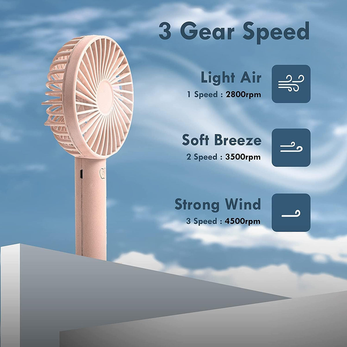 Mini Portable USB Hand Fan – Compact Rechargeable Personal Cooling Fan for Home, Office & Travel