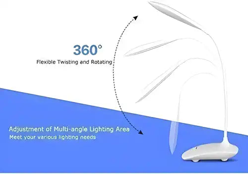 Rechargeable LED Table Lamp with Touch On/Off Switch – Portable Bedside & Desk Light