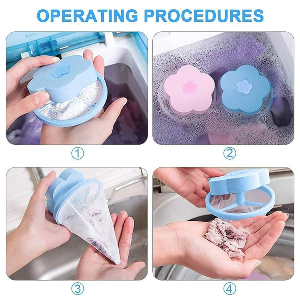 Washing Machine Floating Lint Remover Mesh Bags – Laundry Hair, Lint & Debris Catcher for Clothes | Pack of 2