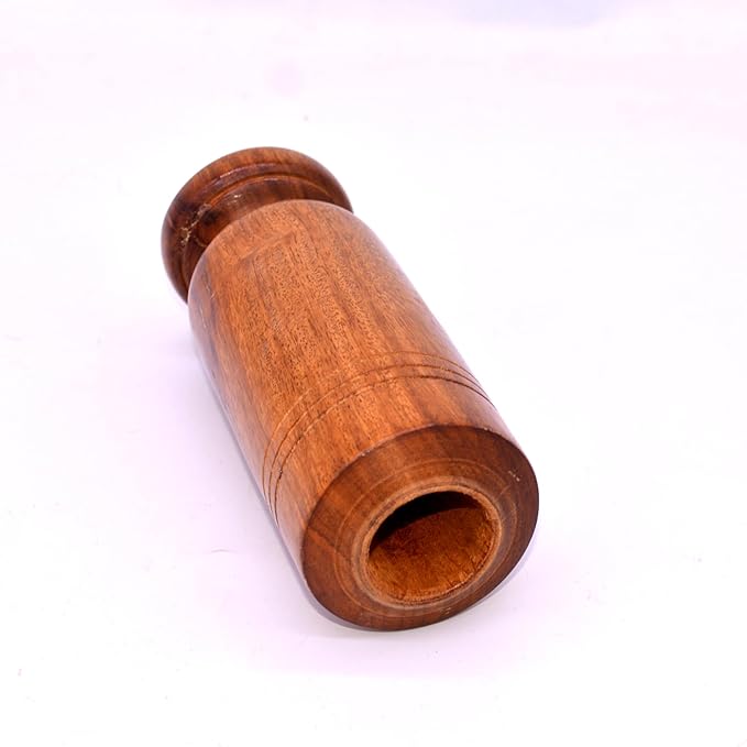 4-Inch Wooden Tumbler Glass – Natural Wooden Drinking Cup for Home & Everyday Use | Pack of 2